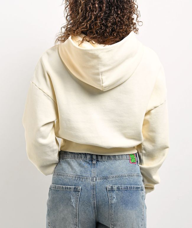 Shaka Wear Cream Crop Hoodie - thumbnail 2