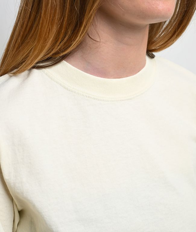 Shaka Wear Cream Crop T-Shirt - thumbnail 3