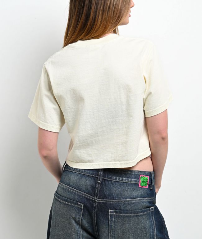 Shaka Wear Cream Crop T-Shirt - thumbnail 2