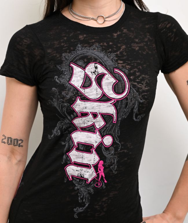 Skin Industries Cascade Black Burnout T-Shirt - thumbnail 3