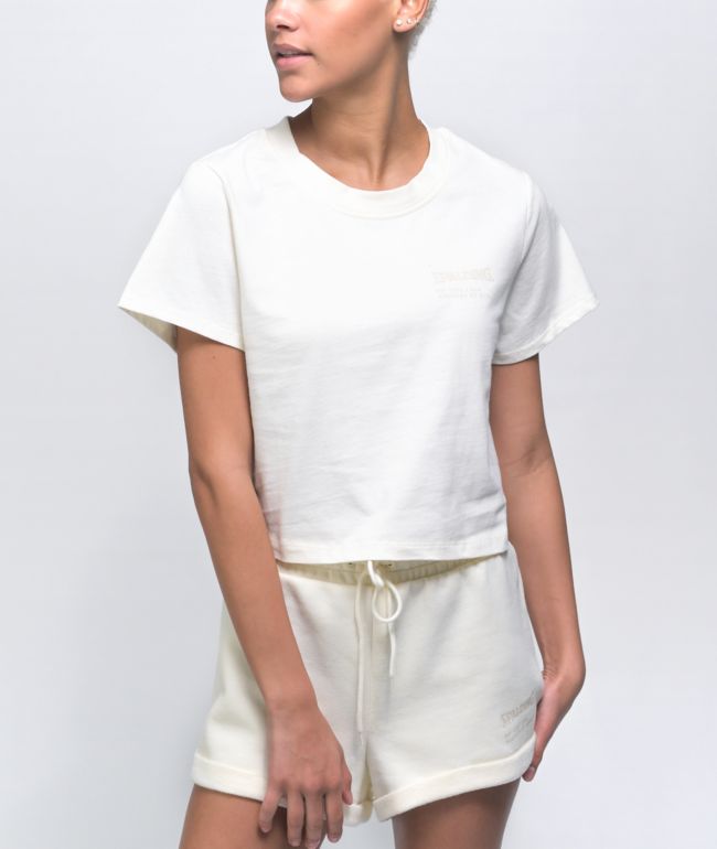 Spalding Vanilla Crop T-Shirt