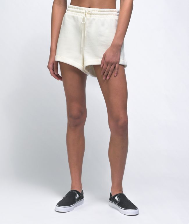Spalding Vanilla Roll Hem Sweat Shorts