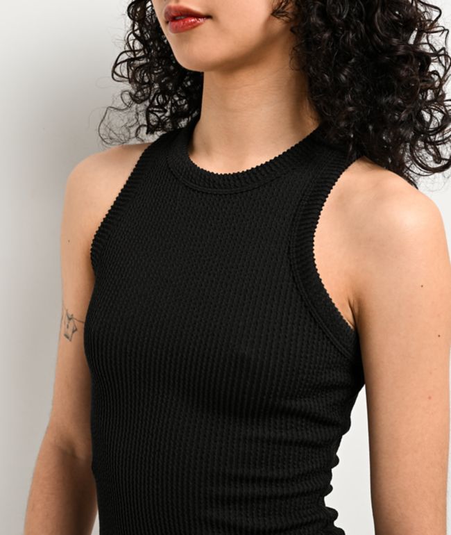 Spicychix Black Ribbed Bodycon Dress - thumbnail 3