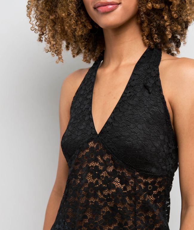 Spicychix Dahlia Black Lace Dress - thumbnail 3