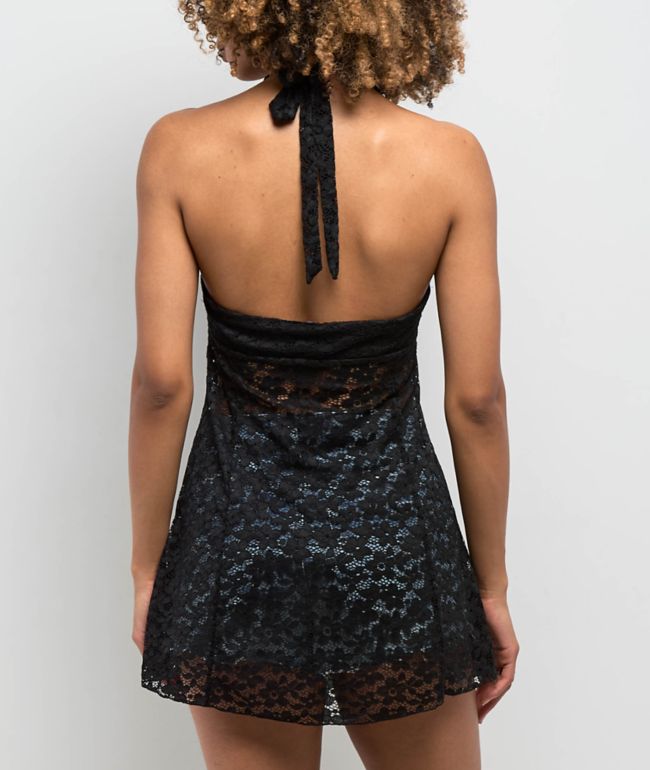 Spicychix Dahlia Black Lace Dress - thumbnail 2