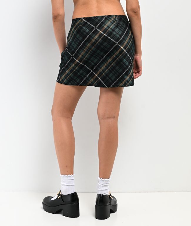 Spicychix Green Plaid Skort - thumbnail 2