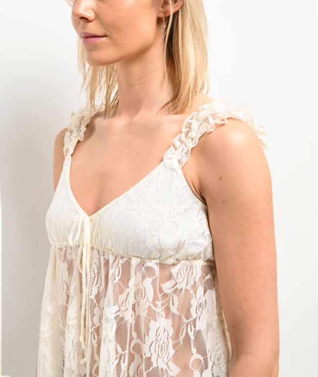 Spicychix Ivory Lace Dress - thumbnail 3