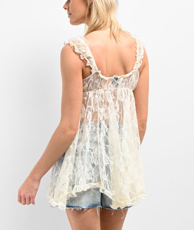 Spicychix Ivory Lace Dress - thumbnail 2