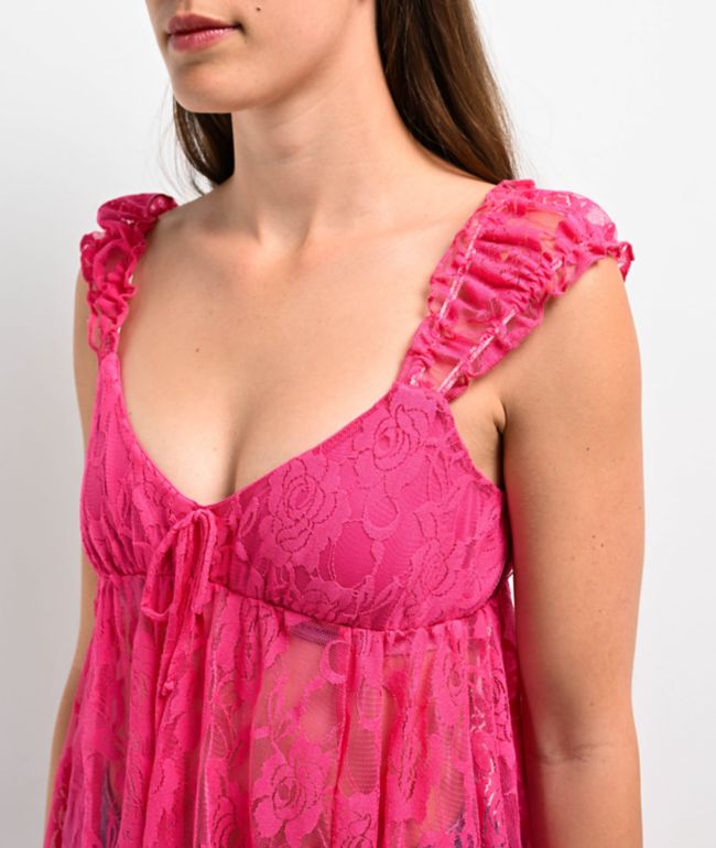 Spicychix Pink Lace Dress - thumbnail 3