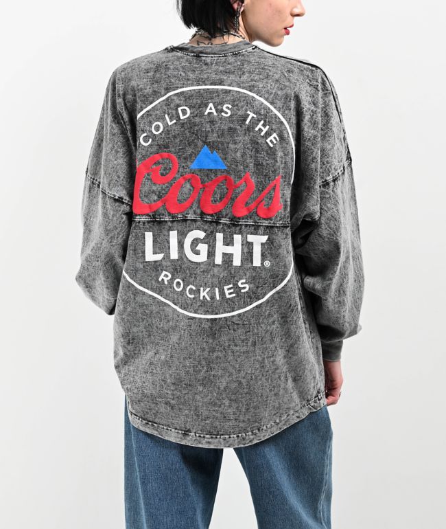 Spirit Jersey x Coors Light Grey Mineral Wash Long Sleeve T-Shirt