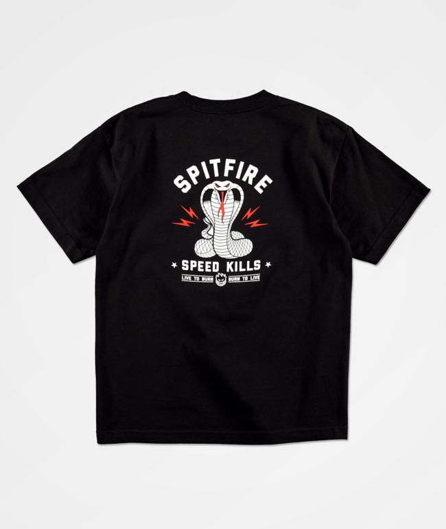 Spitfire Kids Speed Kills Black T-Shirt - thumbnail 2