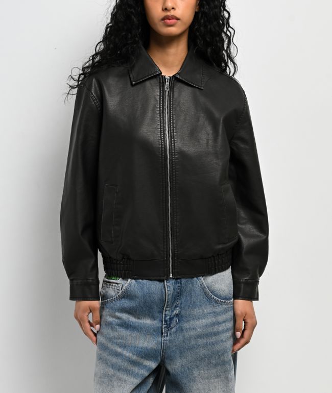 Stitch Fusion Black Bomber Jacket - thumbnail 3