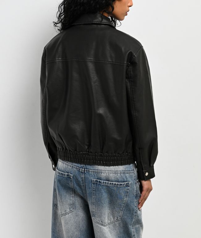 Stitch Fusion Black Bomber Jacket - thumbnail 2