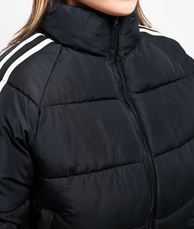 Stitch Fusion Stripe Black Crop Puffer Jacket - thumbnail 3