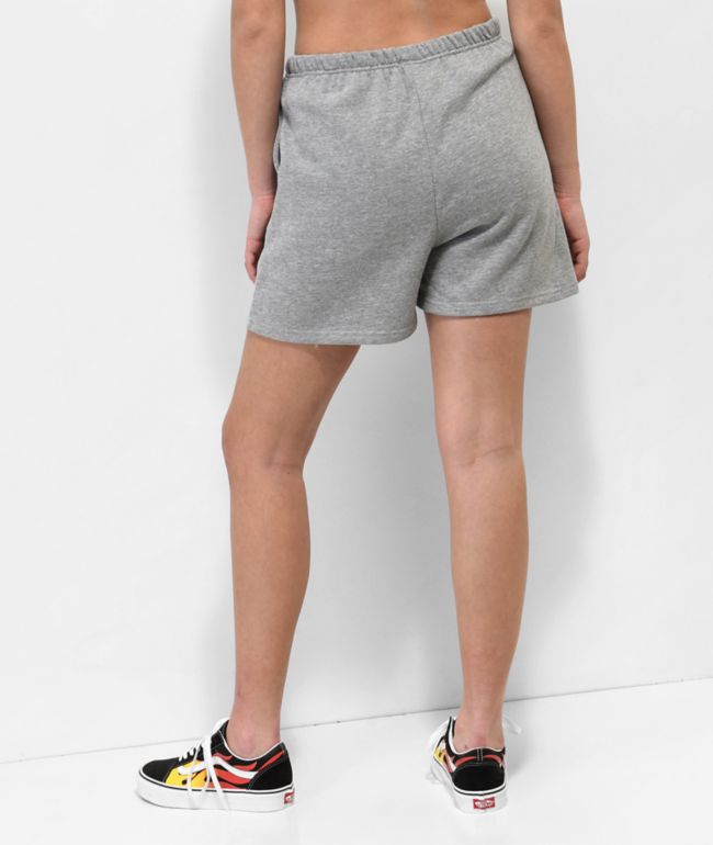 Thrasher Flame Logo Grey Sweat Shorts - thumbnail 2