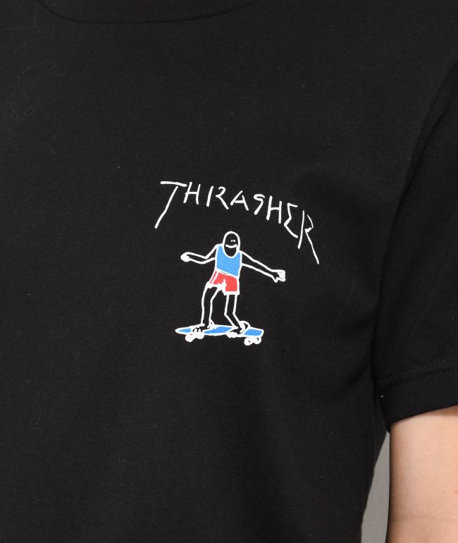 Thrasher Gonz Mini Logo Black T-Shirt - thumbnail 2