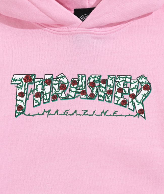 Thrasher Kids' Roses Pink Hoodie - thumbnail 3