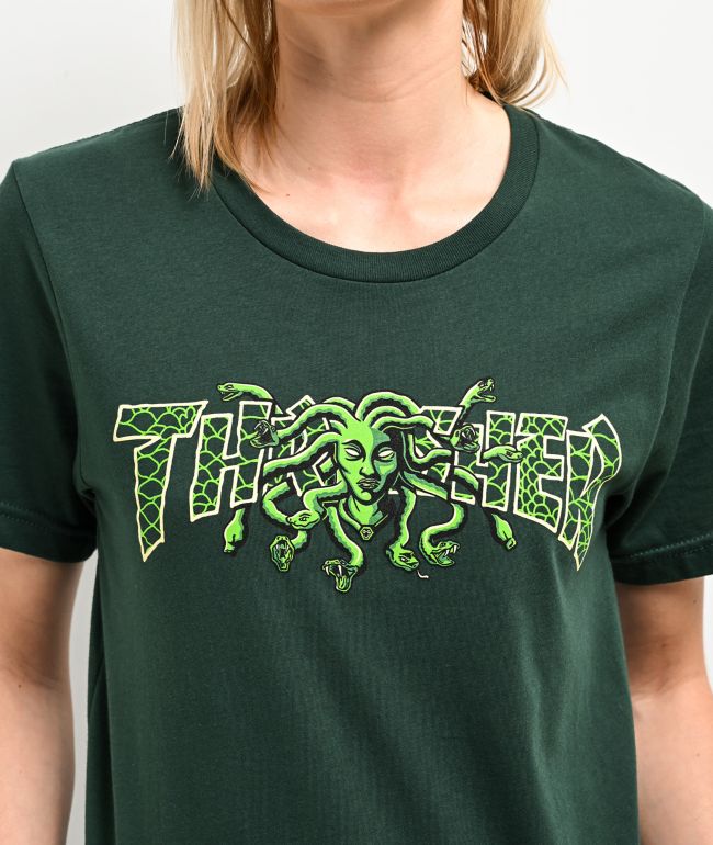 Thrasher Medusa Green T-Shirt - thumbnail 2