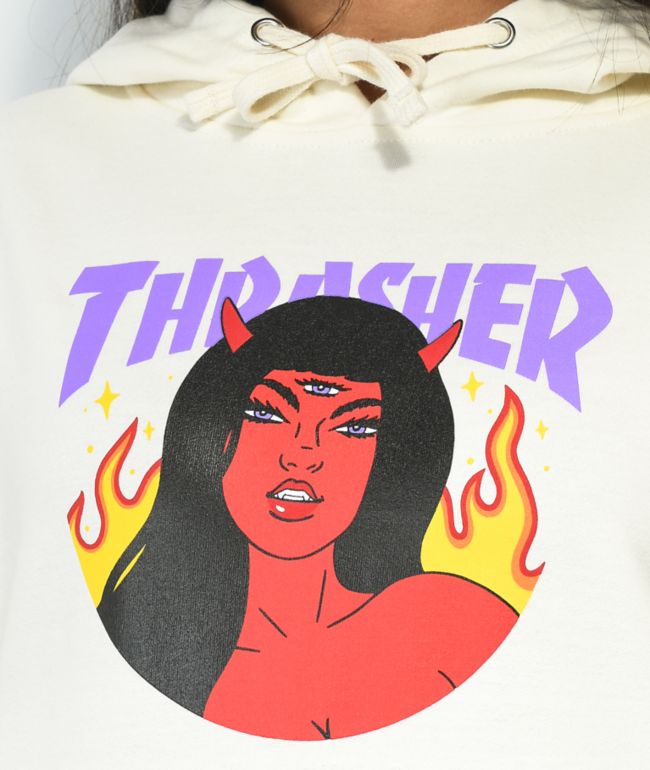 Thrasher Roja Logo Bone Hoodie - thumbnail 3