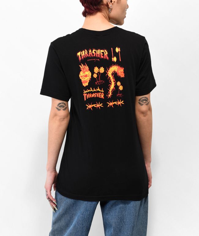 Thrasher Sketch Black T-Shirt