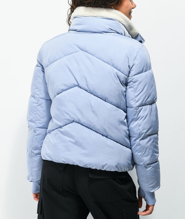 Tommy Hilfiger Chevron Quilted Light Purple Puffer Jacket - thumbnail 2