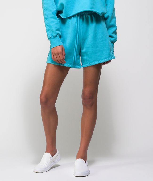 Tommy Hilfiger Roll Down Scuba Blue Wash Sweat Shorts