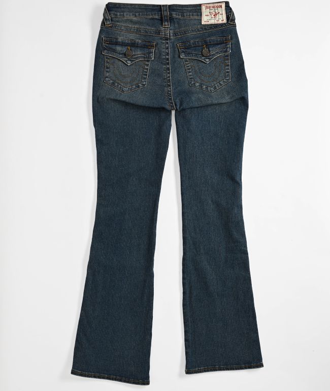 True Religion Becca Cutout Blue Wash Bootcut Jeans - thumbnail 2
