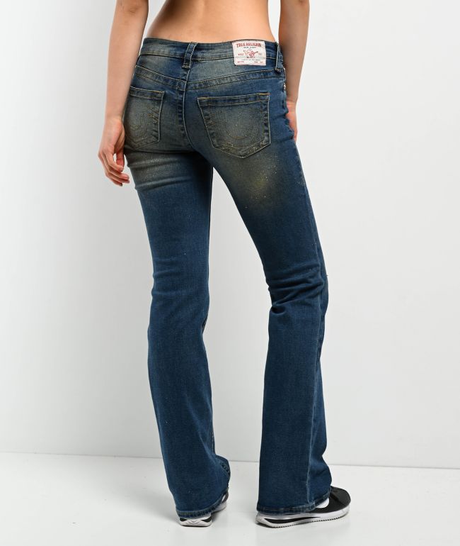 True Religion Becca Glitter Spray Stadium Diem Mid Rise Bootcut Jeans - thumbnail 2