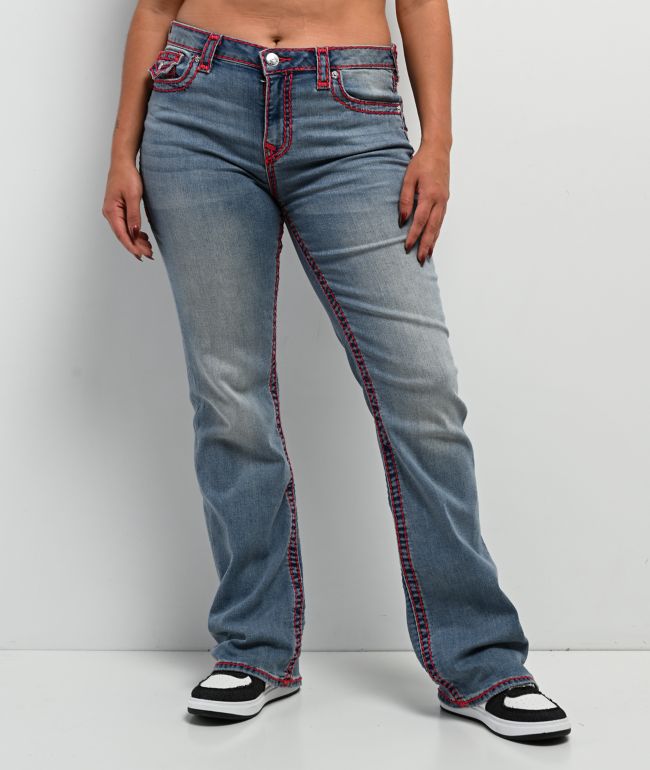 True Religion Becca Super T Blue Wash Bootcut Jeans - thumbnail 3