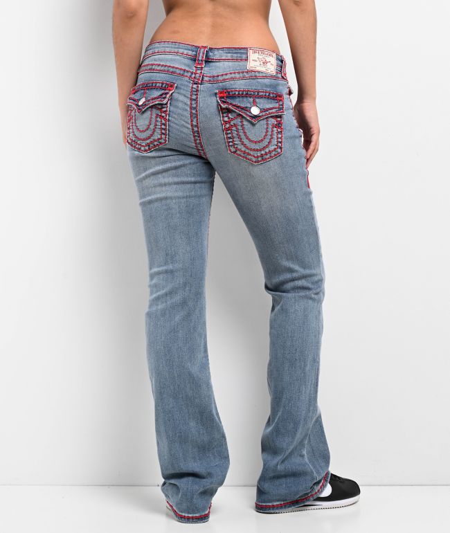 True Religion Becca Super T Blue Wash Bootcut Jeans - thumbnail 2