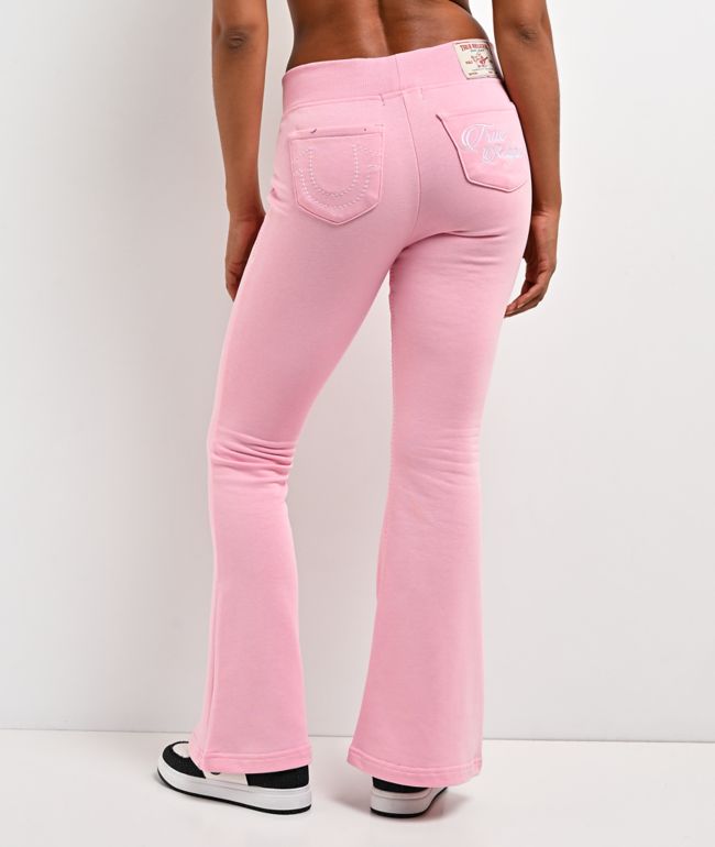 True Religion Big T Pink Flare Sweatpants - thumbnail 2