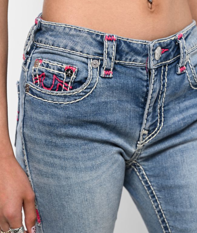 True Religion Billie Super T Peak Spot Mid Rise Jeans - thumbnail 3