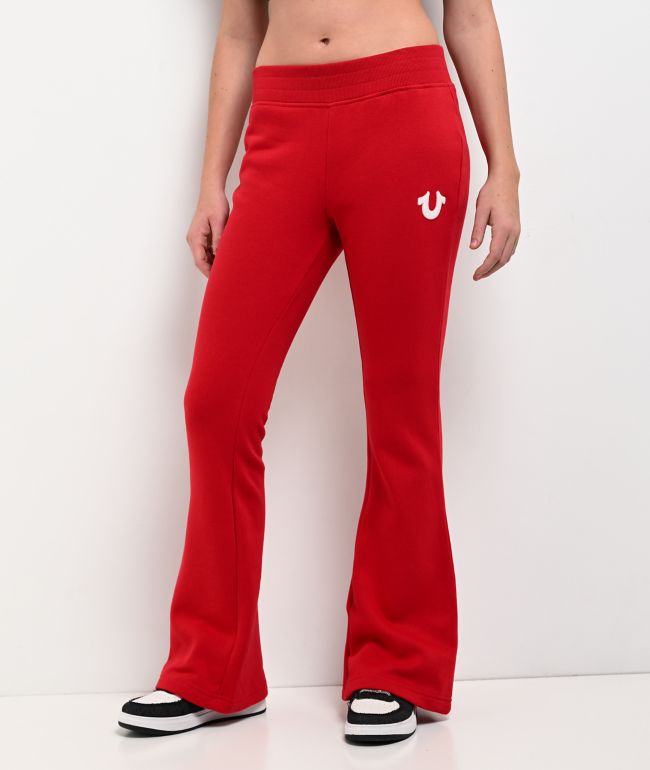 True Religion Branded Red Bootcut Sweatpants - thumbnail 2