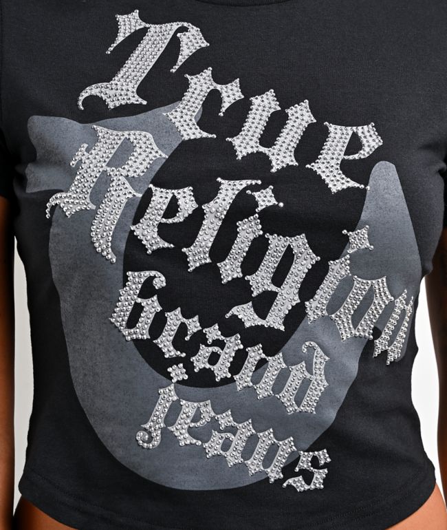 True Religion Classic Black Crop T-Shirt - thumbnail 3