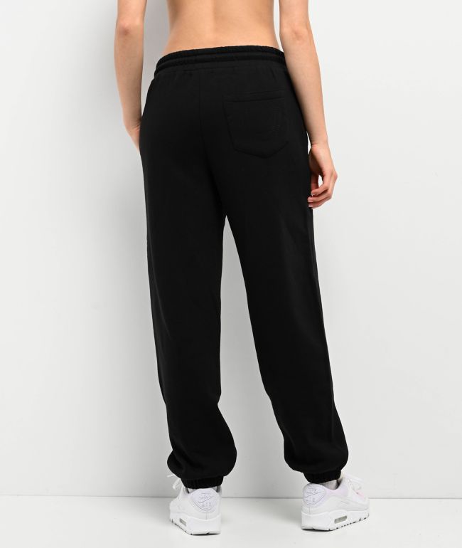 True Religion Crystal Black Boyfriend Jogger Sweatpants - thumbnail 2