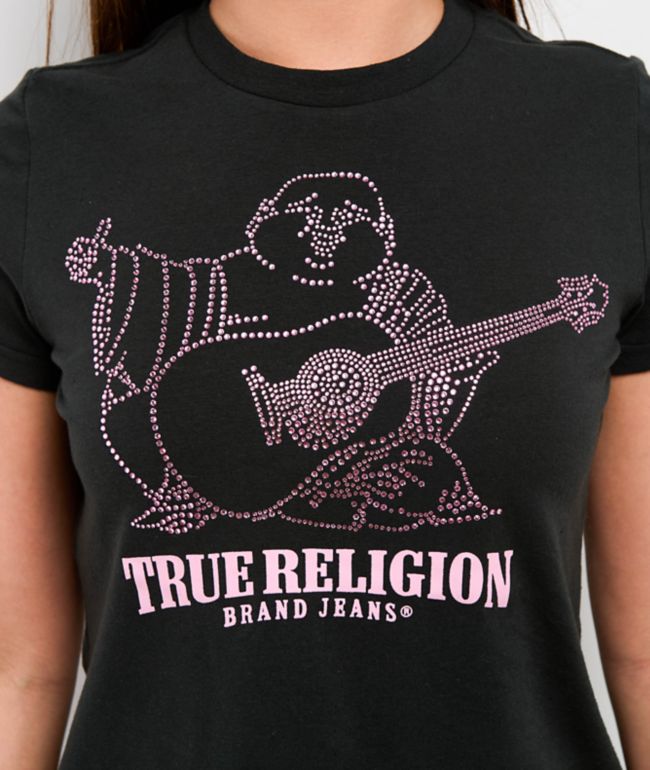 True Religion Crystal Buddha Black T-Shirt - thumbnail 3