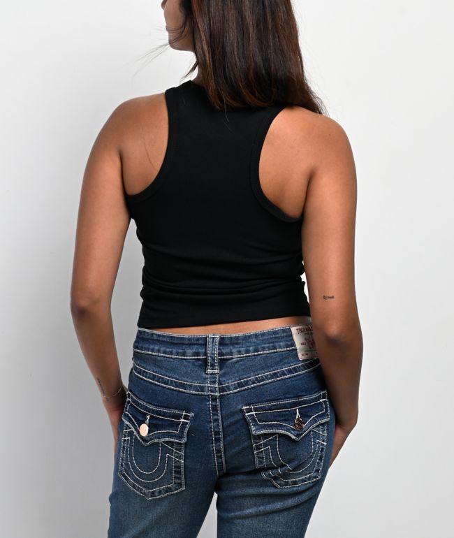 True Religion Crystal Goddess Black Tank Top - thumbnail 2