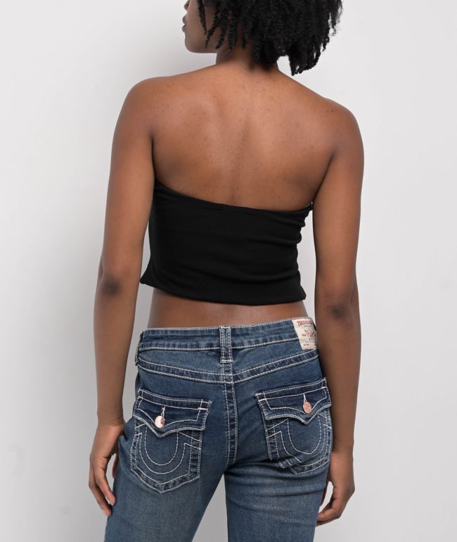True Religion Crystal Wing Black Tube Top - thumbnail 2