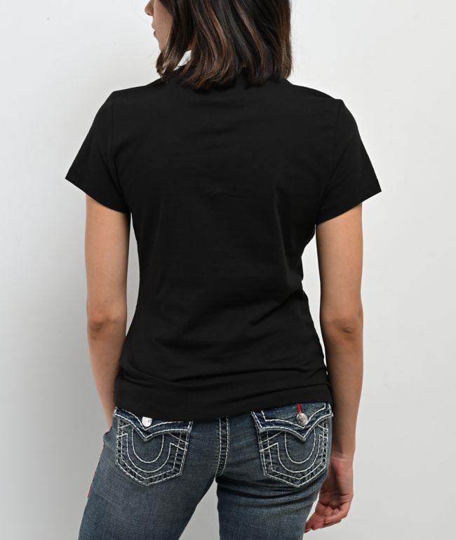True Religion Crystal Wing Horseshoe Black T-Shirt - thumbnail 2