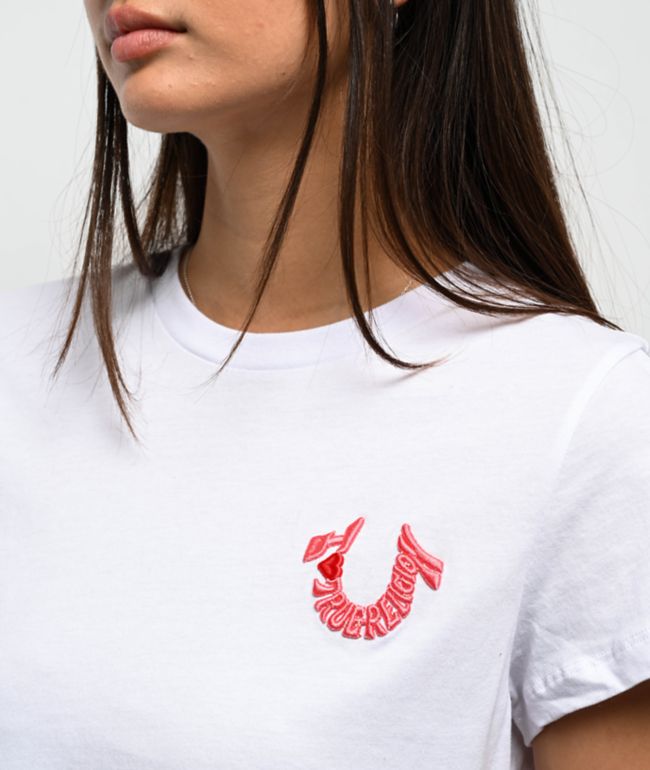 True Religion Embroidered Horseshoe White T-Shirt - thumbnail 3