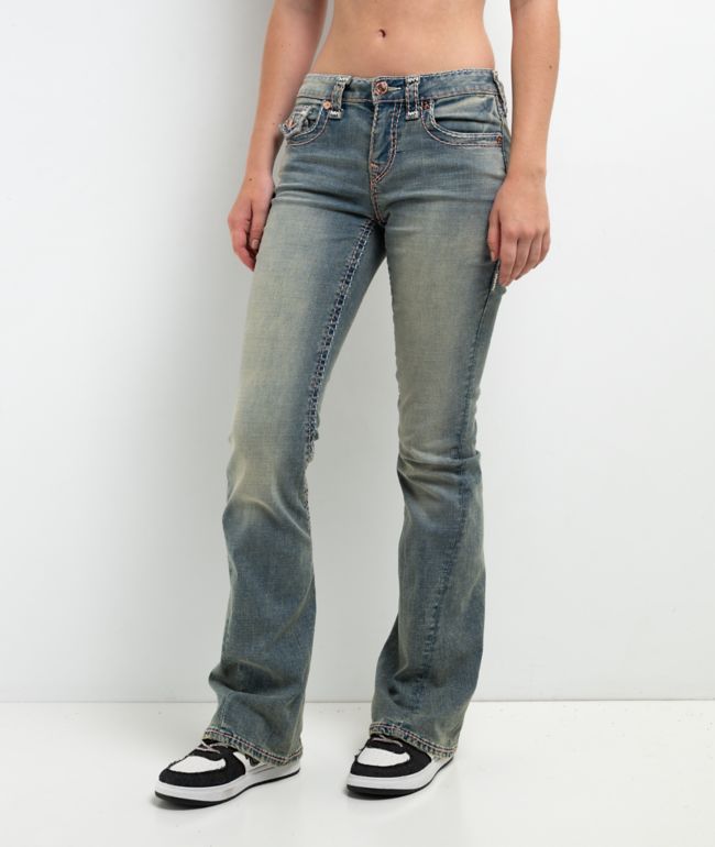True Religion Joey Super T Medium Wash Bootcut Jeans - thumbnail 2