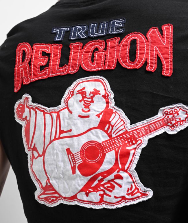 True Religion Patched Buddha Black T-Shirt - thumbnail 3