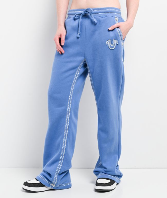 True Religion Super QT Straight Leg Blue Sweatpants - thumbnail 2