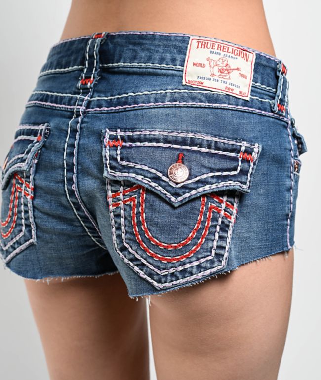 True Religion Super T Flap Wave Lily Spicy Shorts - thumbnail 3
