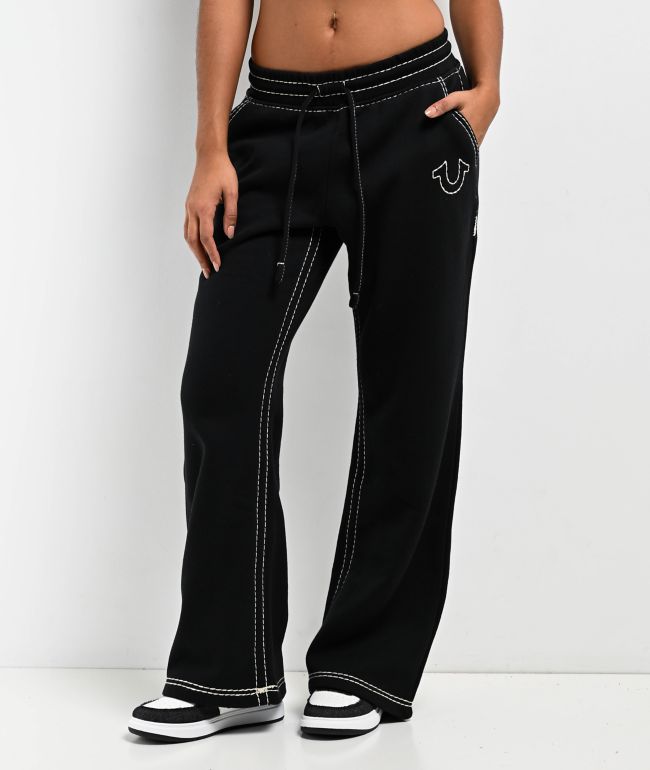 True Religion Super T Fleece Black Sweatpants - thumbnail 2