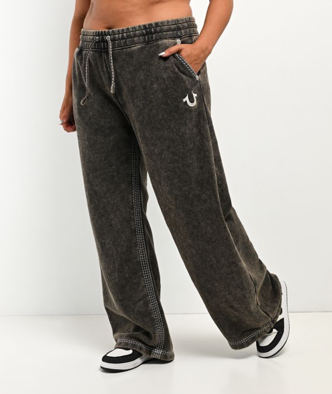 True Religion Super T Rust Brown Wash Sweatpants - thumbnail 3