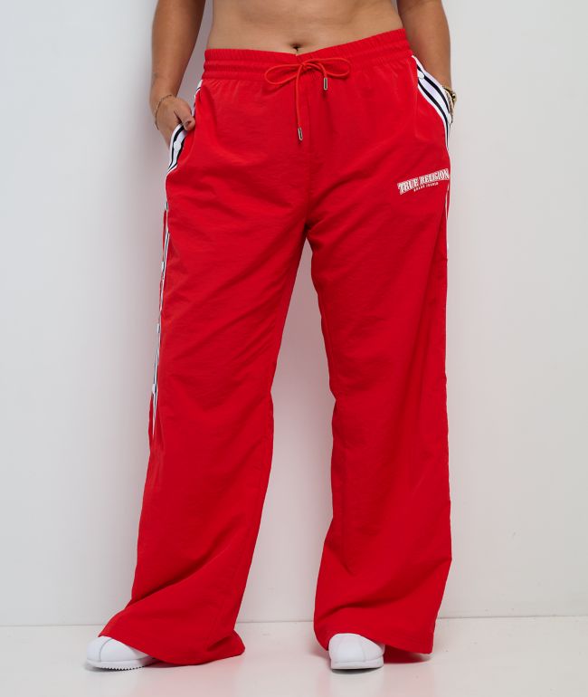True Religion Tearaway Red Track Pants - thumbnail 3