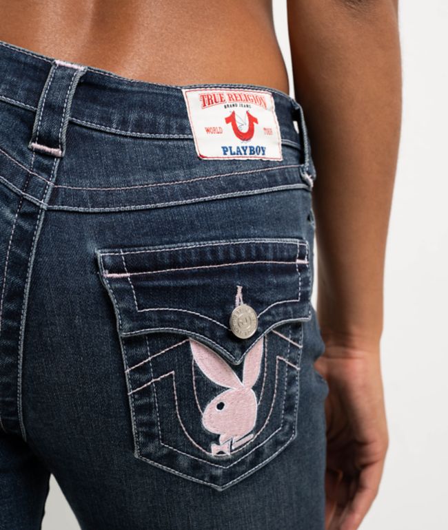 True Religion x Playboy Becca Indigo Upgrade Bootcut Jeans - thumbnail 3