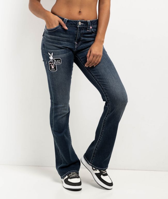 True Religion x Playboy Becca Indigo Upgrade Bootcut Jeans - thumbnail 2