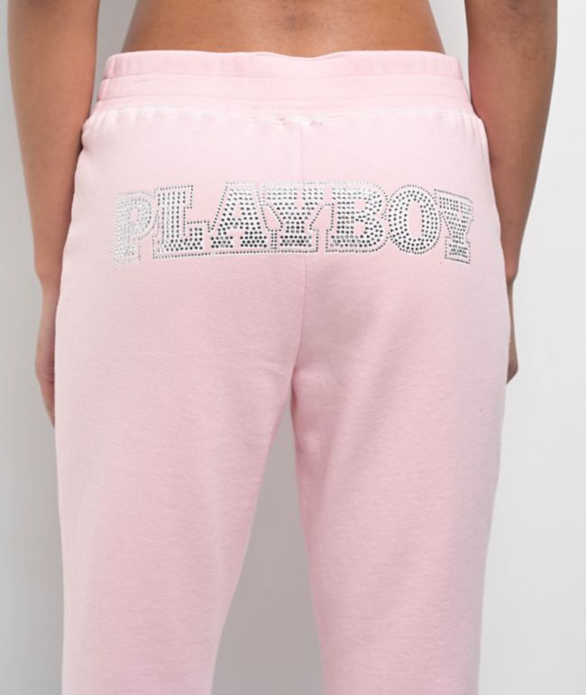 True Religion x Playboy Crystal Pink Bootcut Sweatpants - thumbnail 3